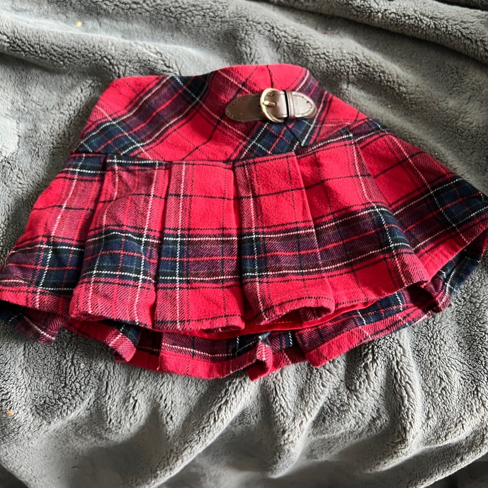 HOPE & HENRY GIRL Pleated Woven Skirt 12-18 Months